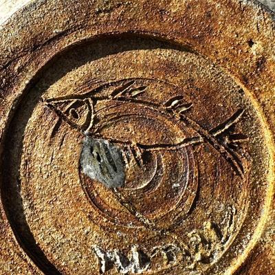 Vintage stoneware signed bowl #2