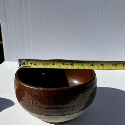 Vintage stoneware signed bowl #2