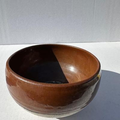 Vintage stoneware signed bowl #2