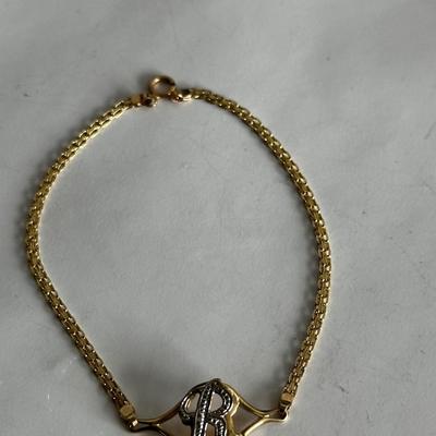 10k Gold Bracelet marked with letter R