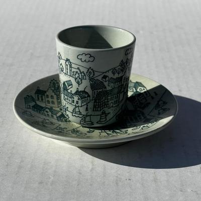 Nymolle Art Faience "Hoyrup" Tea Cup & Saucer Plate / Single Tea Set