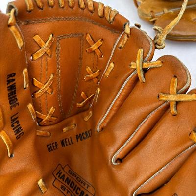 Lot of vintage Baseball and softball gloves