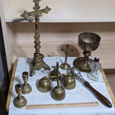 Lot of Quality Vintage Altar/Chalice Items