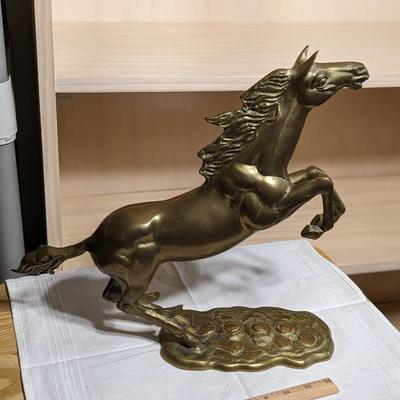 Vintage Brass Horse Statue