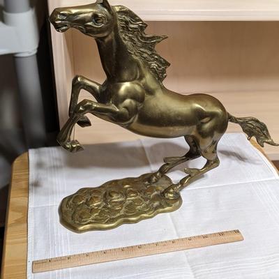 Vintage Brass Horse Statue