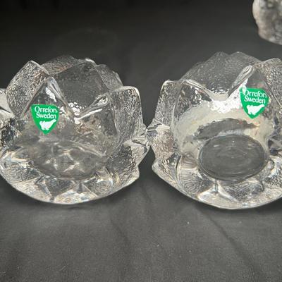 Orrefors & Kosta Boda Glass Candle Holders (DR-RG)