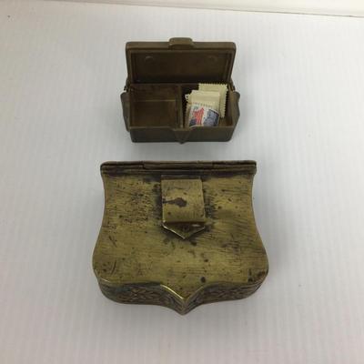 143 Vintage Brass Ammo Holder & Stamp Holder