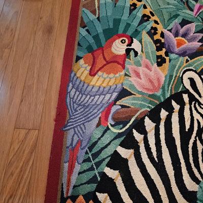 100% Wool Jungle Animal Themed Rug by Pine & Crane Brand (LR-JS ...