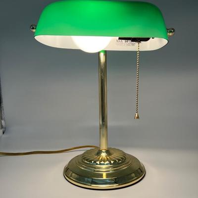 DESK LAMP w/ Glass Shade