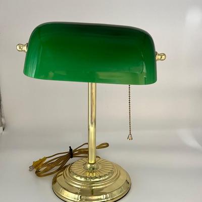 DESK LAMP w/ Glass Shade
