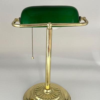 DESK LAMP w/ Glass Shade
