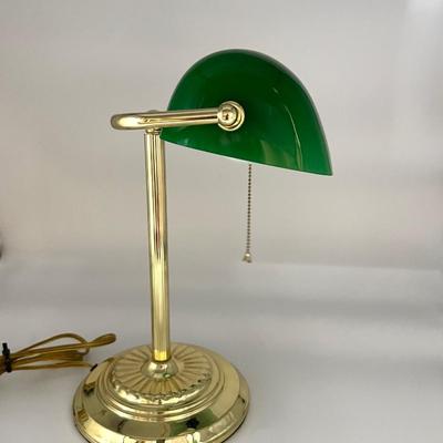 DESK LAMP w/ Glass Shade