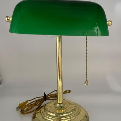 DESK LAMP w/ Glass Shade
