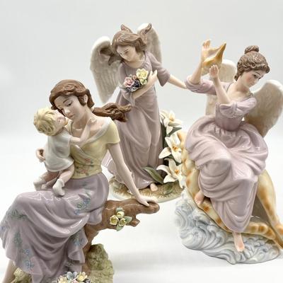 Set Of Three (3) ~ Porcelain Figurines