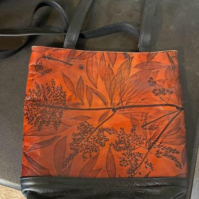 CL Whiting Leather Leaf HandBag
