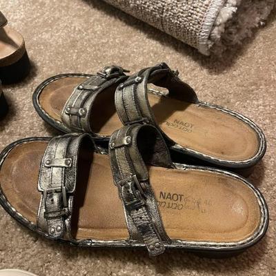 Naot Metallic Bronze Slip Ons
