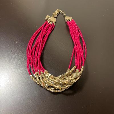 Chicos Summerberry Seedbead Necklace