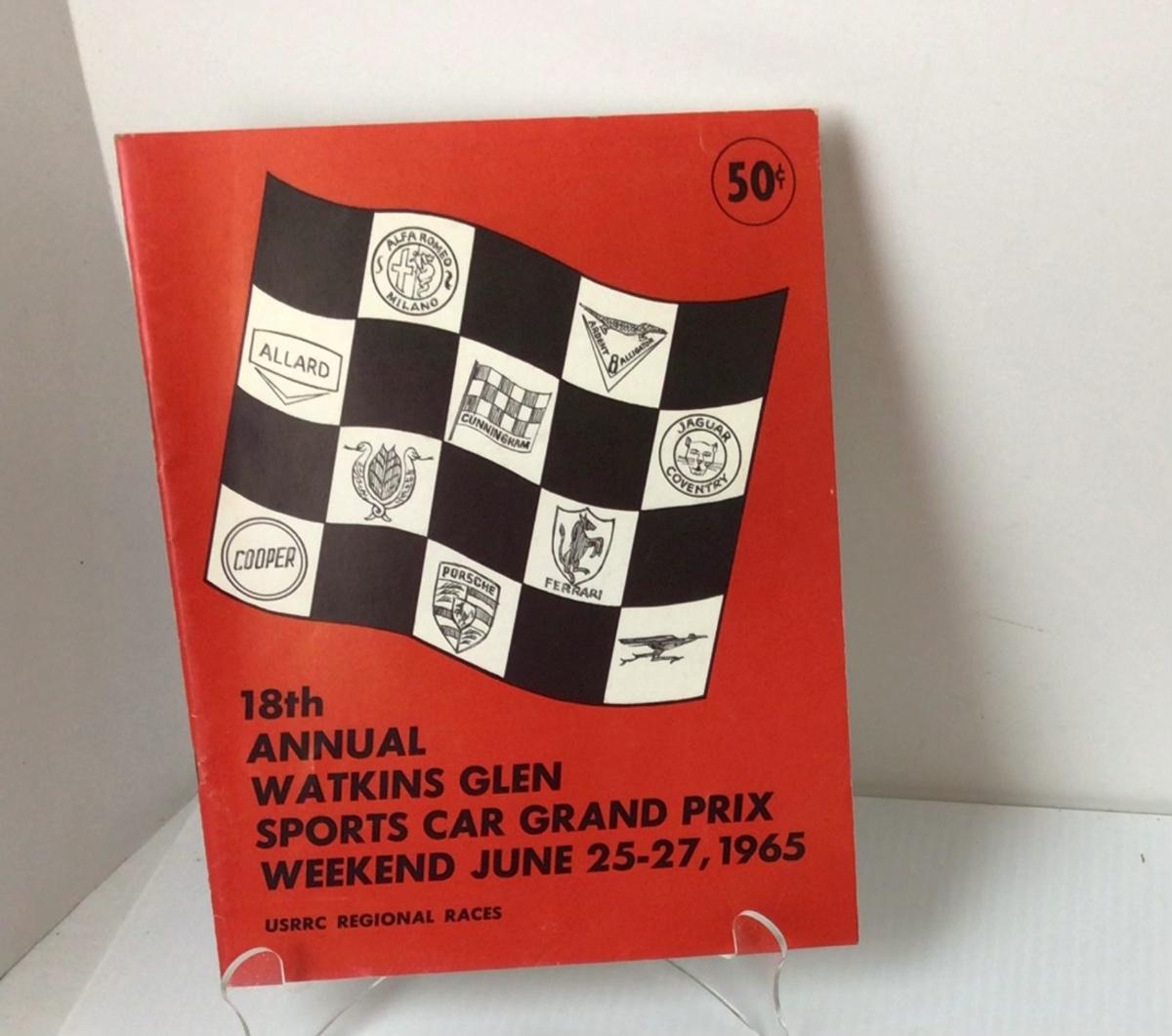 159 Vintage Watkins Glen Race Programs 1965