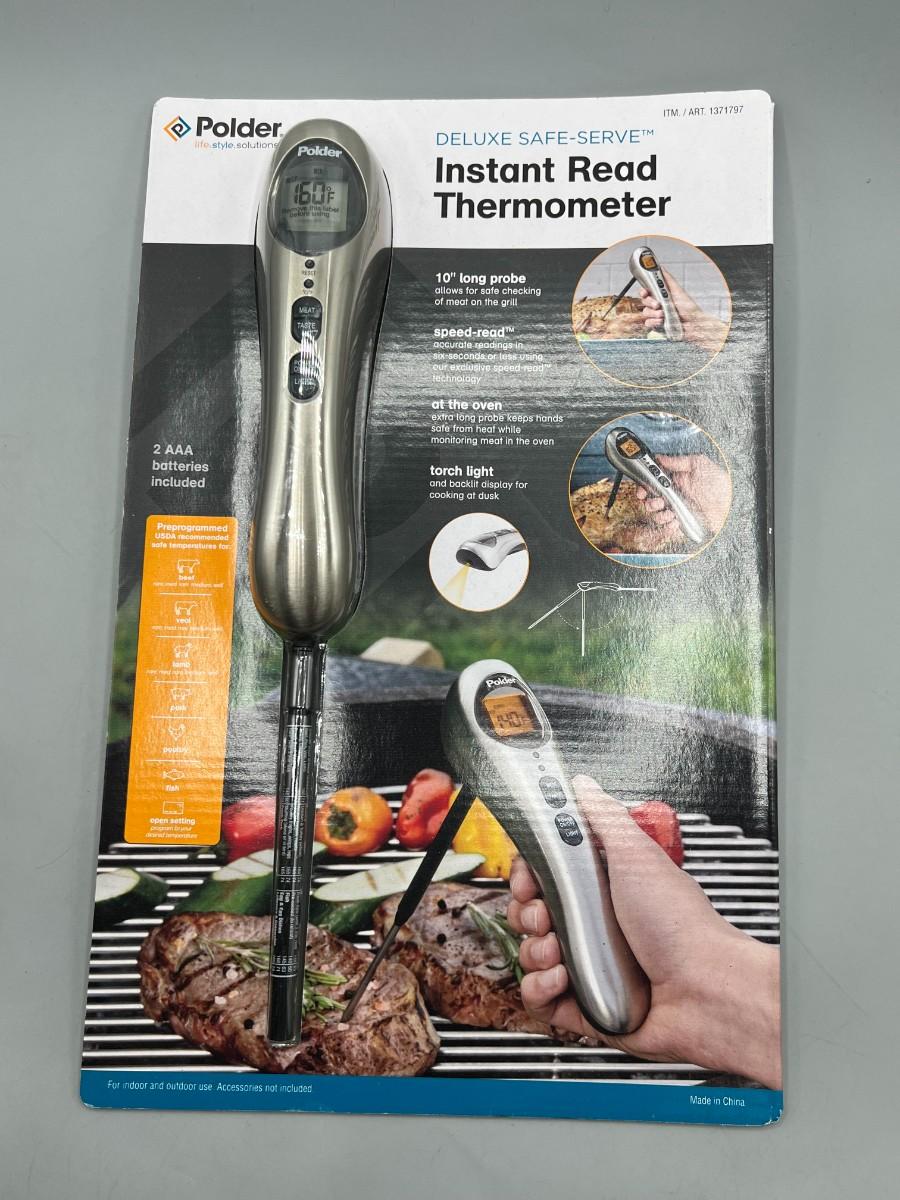 New Polder Deluxe Instant Read Cooking Digital Thermometer