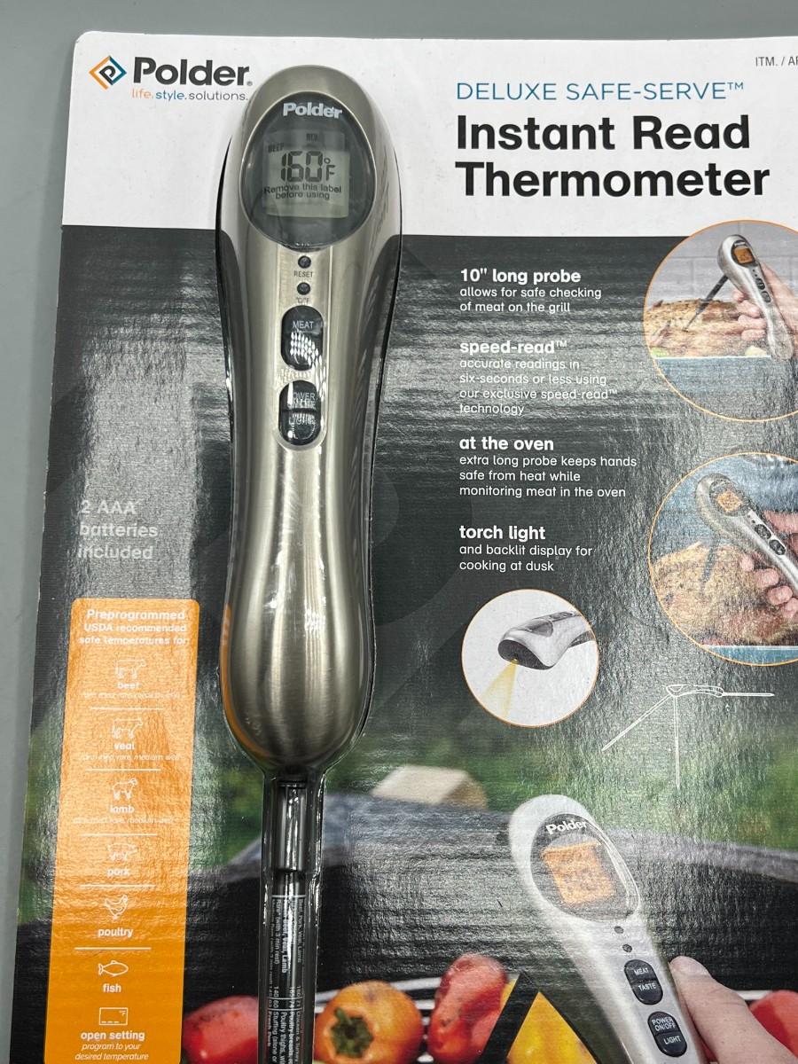 New Polder Deluxe Instant Read Cooking Digital Thermometer