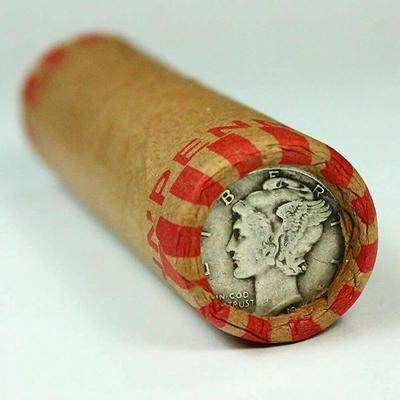 Mercury Dime Bank Rolls