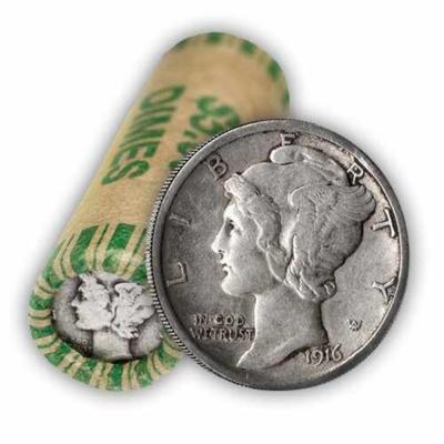 Bank Rolls (READ) Mercury Dimes
