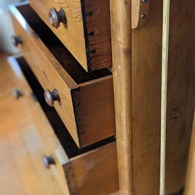 Charming Antique Washstand w 3 Dovetailed Drawers & Towel Racks