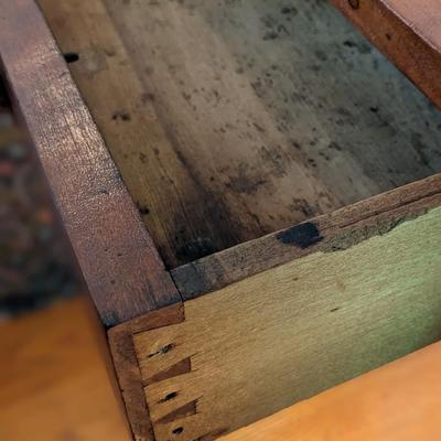 Antique Walnut Drawer Table
