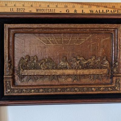 Nicely Framed Resin 3D of The Last Supper
