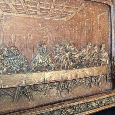 Nicely Framed Resin 3D of The Last Supper