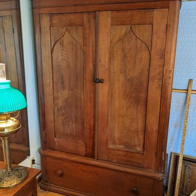 Incredible Antique Walnut Wardrobe
