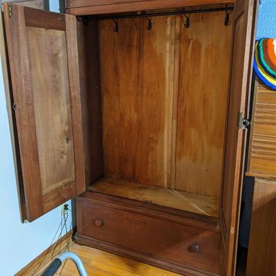 Incredible Antique Walnut Wardrobe
