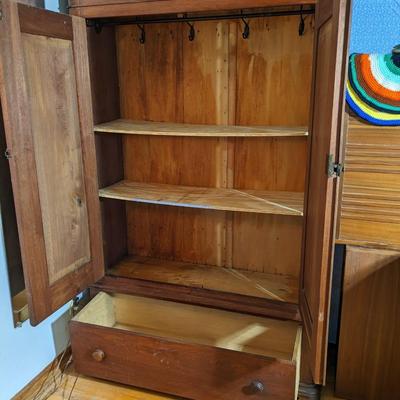 Incredible Antique Walnut Wardrobe