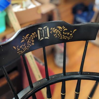 Genuine Nichols & Stone Co Black Bowback Windsor Armchair