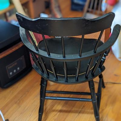 Genuine Nichols & Stone Co Black Bowback Windsor Armchair