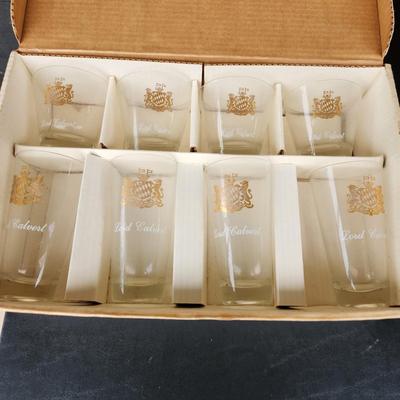 Lord Calvert 4  High Ball 4 Low Ball Glasses Promo Relay MD. March 22 1962 Barware