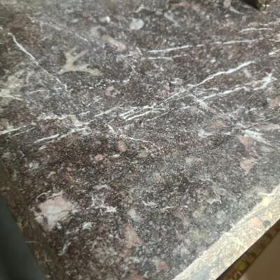 Step down marble top dresser