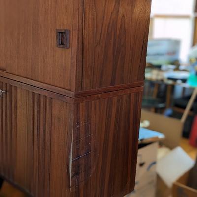 MCM Teak Laminate Wall Cabinets