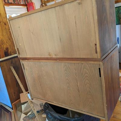 MCM Teak Laminate Wall Cabinets