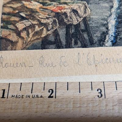 Vintage Signed Rue de l'Epicerie, Rouen