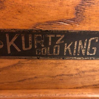 Antique Kurtz Cold King Oak Icebox -Lot 100