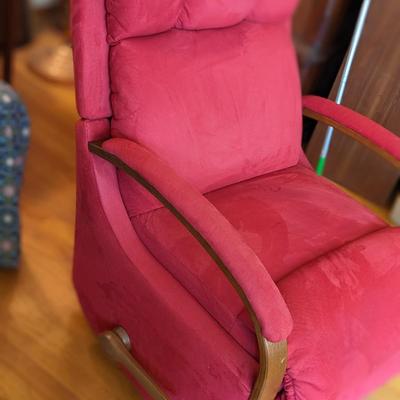 Lay-Z-Boy Red Suede Recliner with Tags
