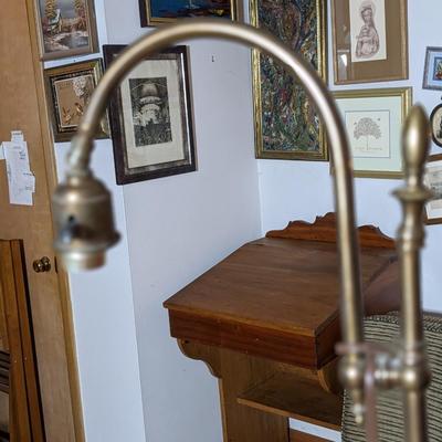 Antique Bronze Floor Lamp, Works