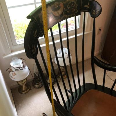 Vintage Stenciled Wooden Rocking Chair -Lot 103