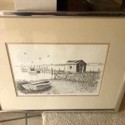 Jo Ko Matted Signed Print Outer Banks, NC. -Lot 109