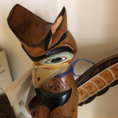 Alaska Black Diamond Totem Handmade Signed -Lot 112