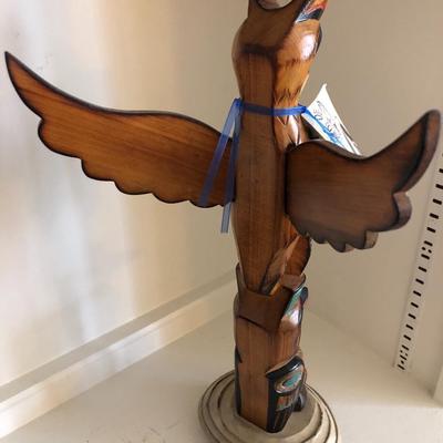 Alaska Black Diamond Totem Handmade Signed -Lot 112