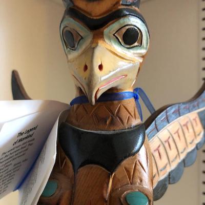 Alaska Black Diamond Totem Handmade Signed -Lot 112