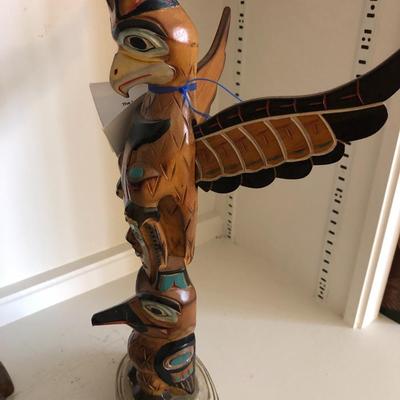 Alaska Black Diamond Totem Handmade Signed -Lot 112