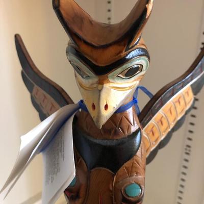 Alaska Black Diamond Totem Handmade Signed -Lot 112